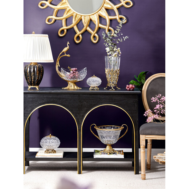 Конфетница из прозрачного рельефного стекла Eden Garden