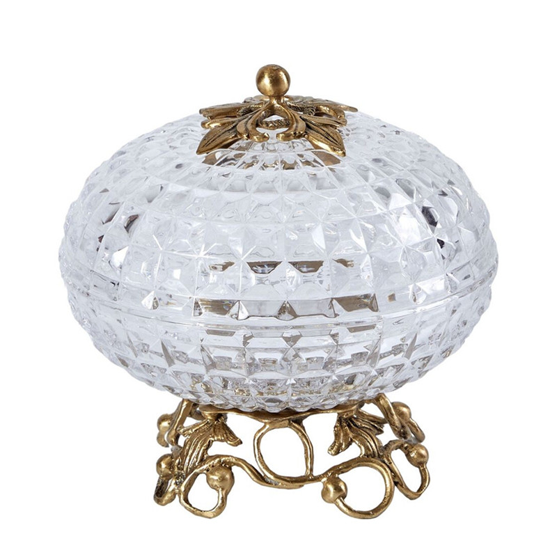 Конфетница из прозрачного рельефного стекла Eden Garden