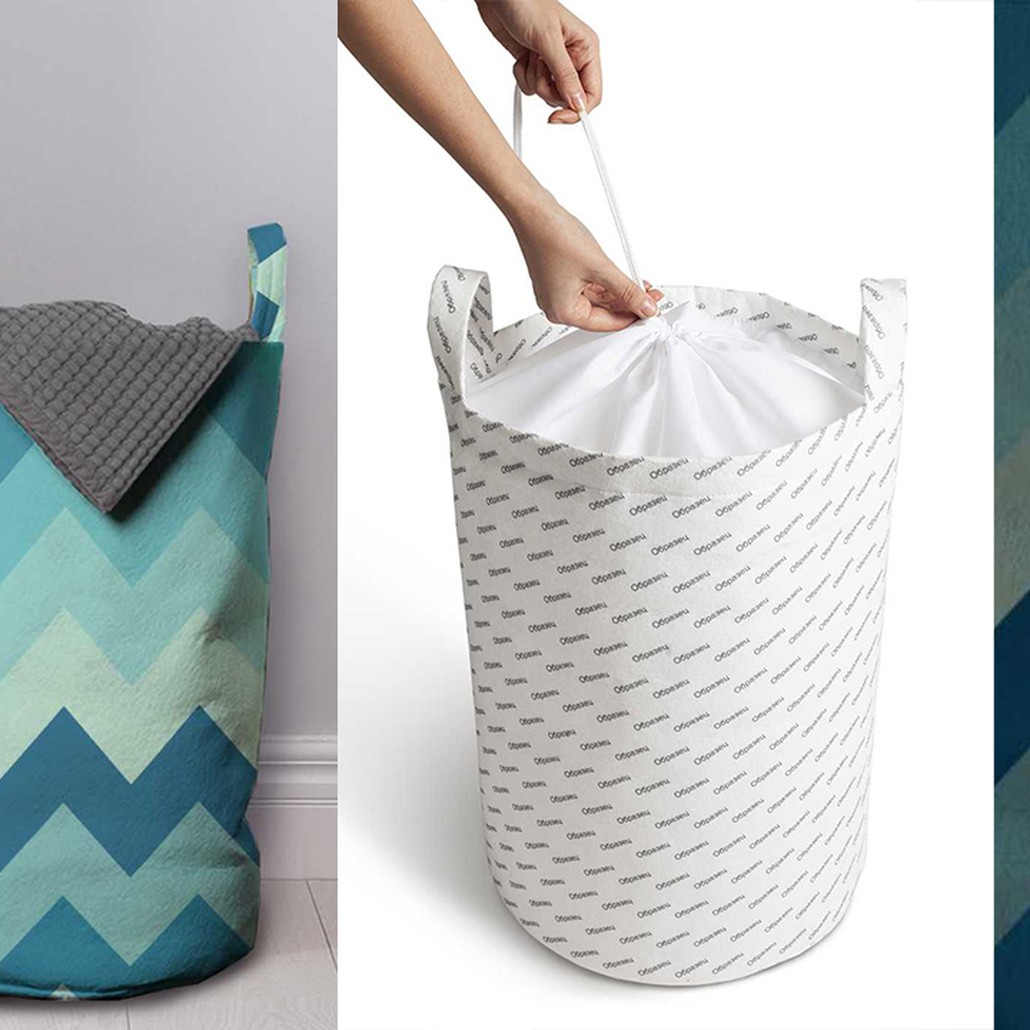 Корзина Blue Chevron Basket