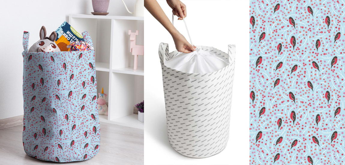 Корзина Bullfinches Pattern Basket