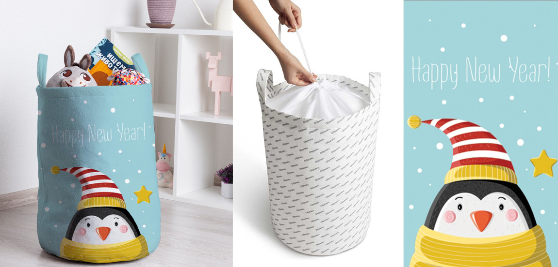 Корзина Christmas Penguin Basket