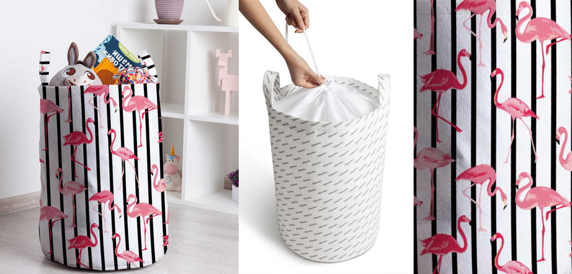 Корзина Flamingo Stripes Basket