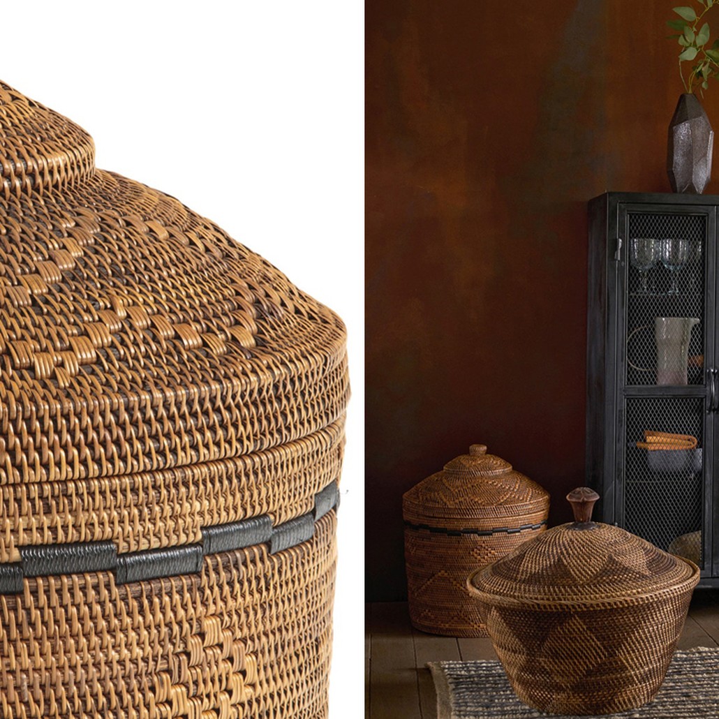 Корзина Wicker bamboo and rattan
