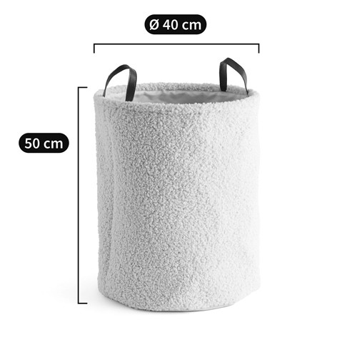 Корзина для белья из ткани букле Boucle Organizers Round