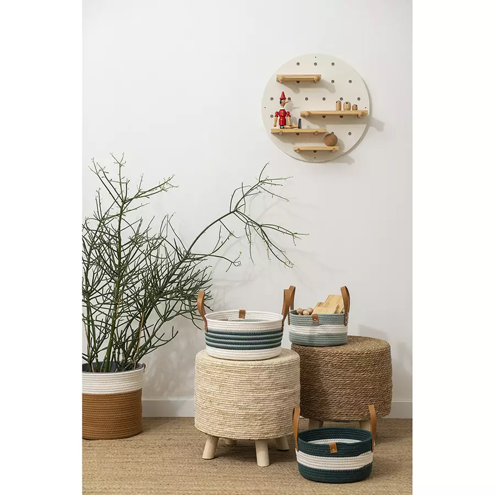 Корзина для хранения с ручками Interlacement Green