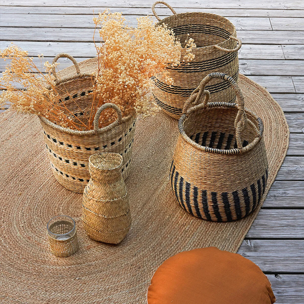 Корзина из плетеного морского тростника Leta Wicker Basket