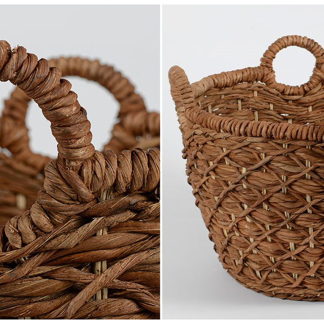 Корзина плетеная Wicker basket 4 handles