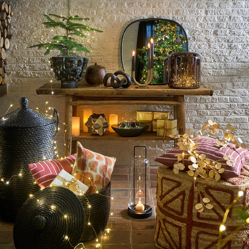 Корзина с крышкой из плетеной рисовой соломы Safiri Wicker Basket