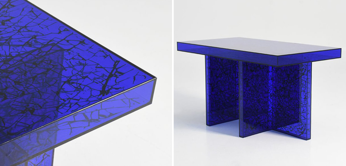 Кофейный стол Acrylic Blue Gerald Coffee Table