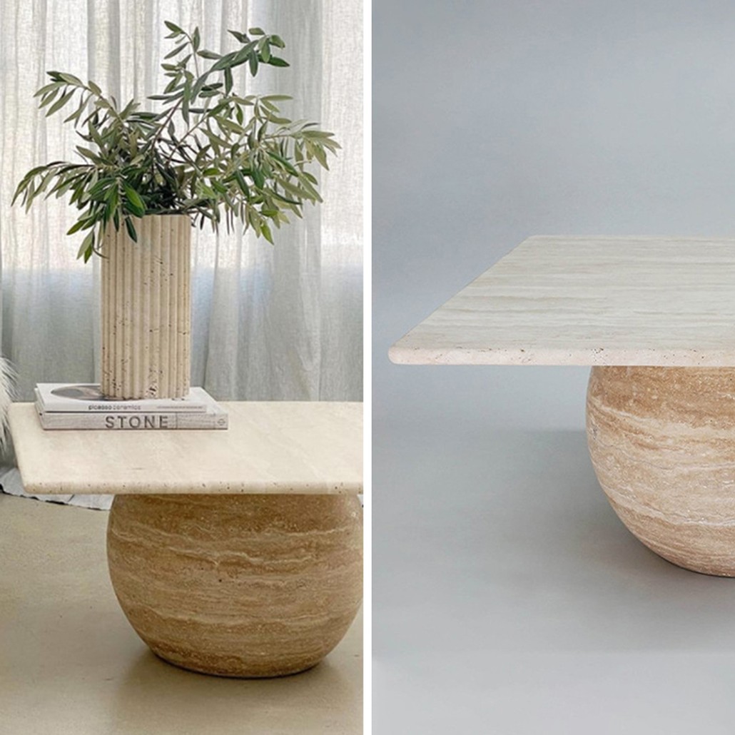 Кофейный стол Edna Travertine Coffee Table