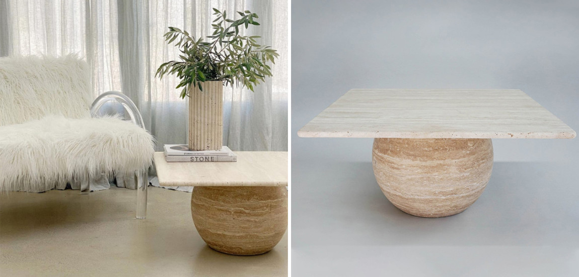 Кофейный стол Edna Travertine Coffee Table