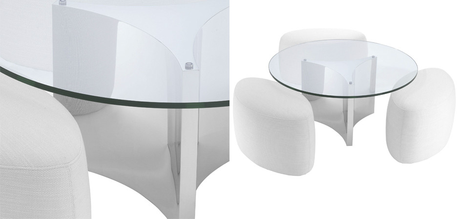 Кофейный стол Eichholtz Coffee Table Modus stainless steel