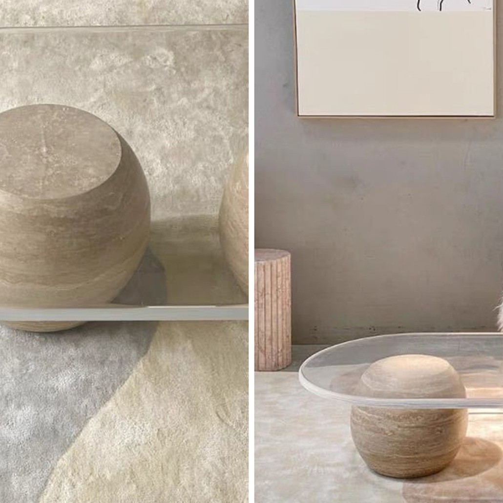 Кофейный стол Euan Travertine Coffee Table