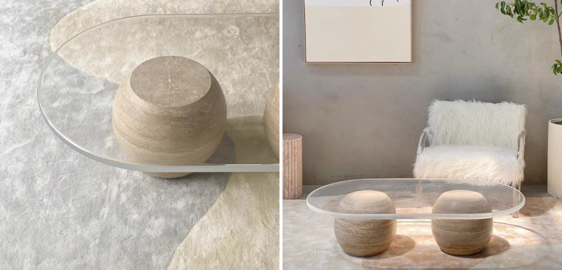 Кофейный стол Euan Travertine Coffee Table