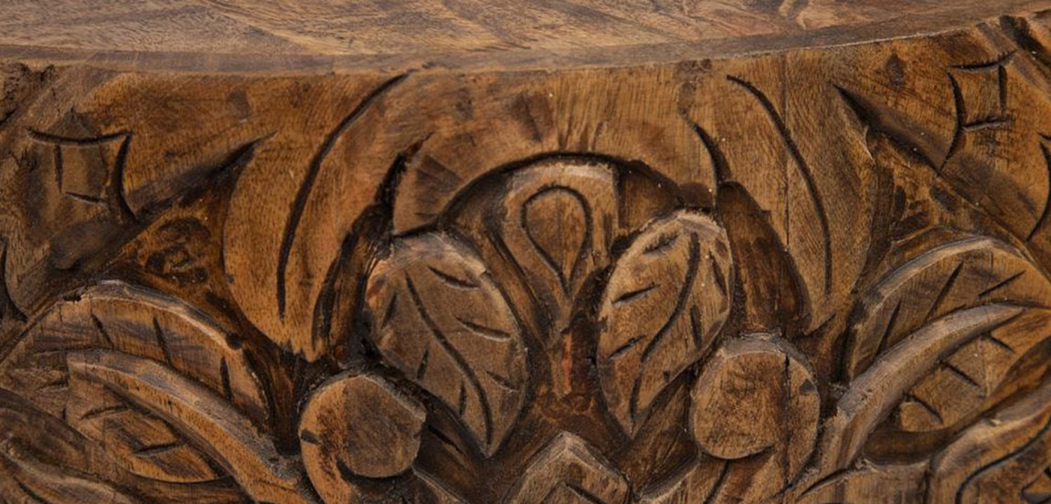 Кофейный стол Indian Carved Mango Tree