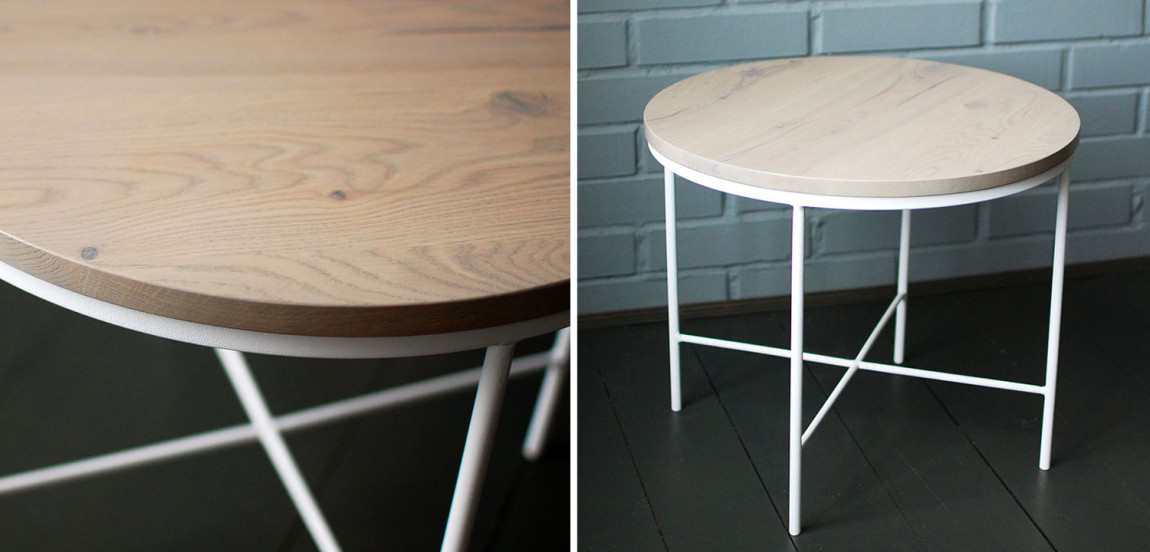Кофейный стол Nava White Industrial Metal Rust Coffee Table