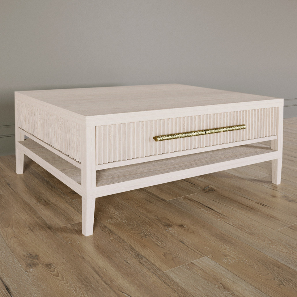 Кофейный стол Primo с двумя ящиками Светлый дуб