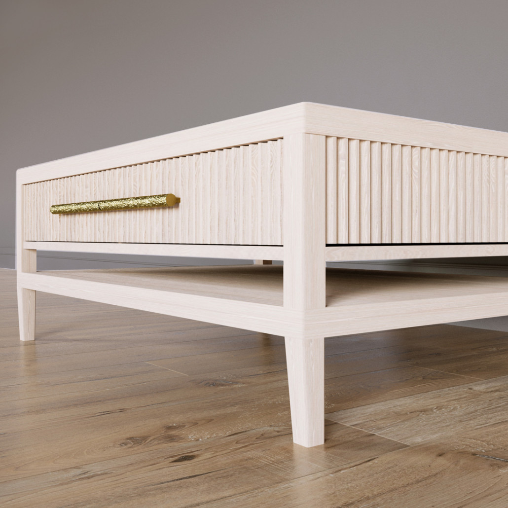 Кофейный стол Primo с двумя ящиками Светлый дуб