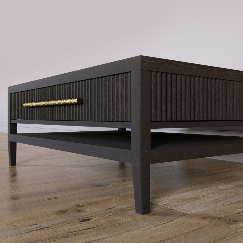 Кофейный стол Primo с двумя ящиками Темный орех