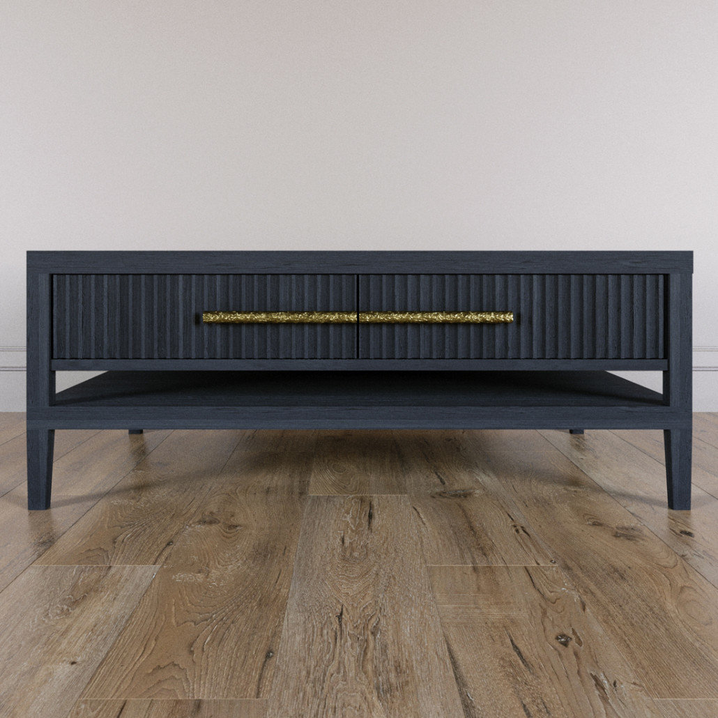 Кофейный стол Primo с двумя ящиками Черный дуб