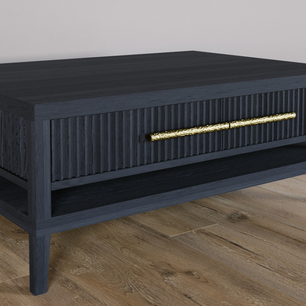 Кофейный стол Primo с двумя ящиками Черный дуб