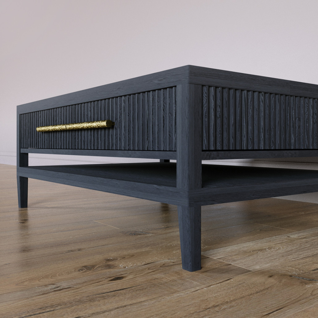 Кофейный стол Primo с двумя ящиками Черный дуб