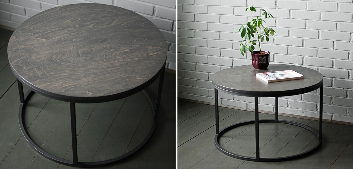 Кофейный стол Tait Industrial Metal Rust Coffee Table