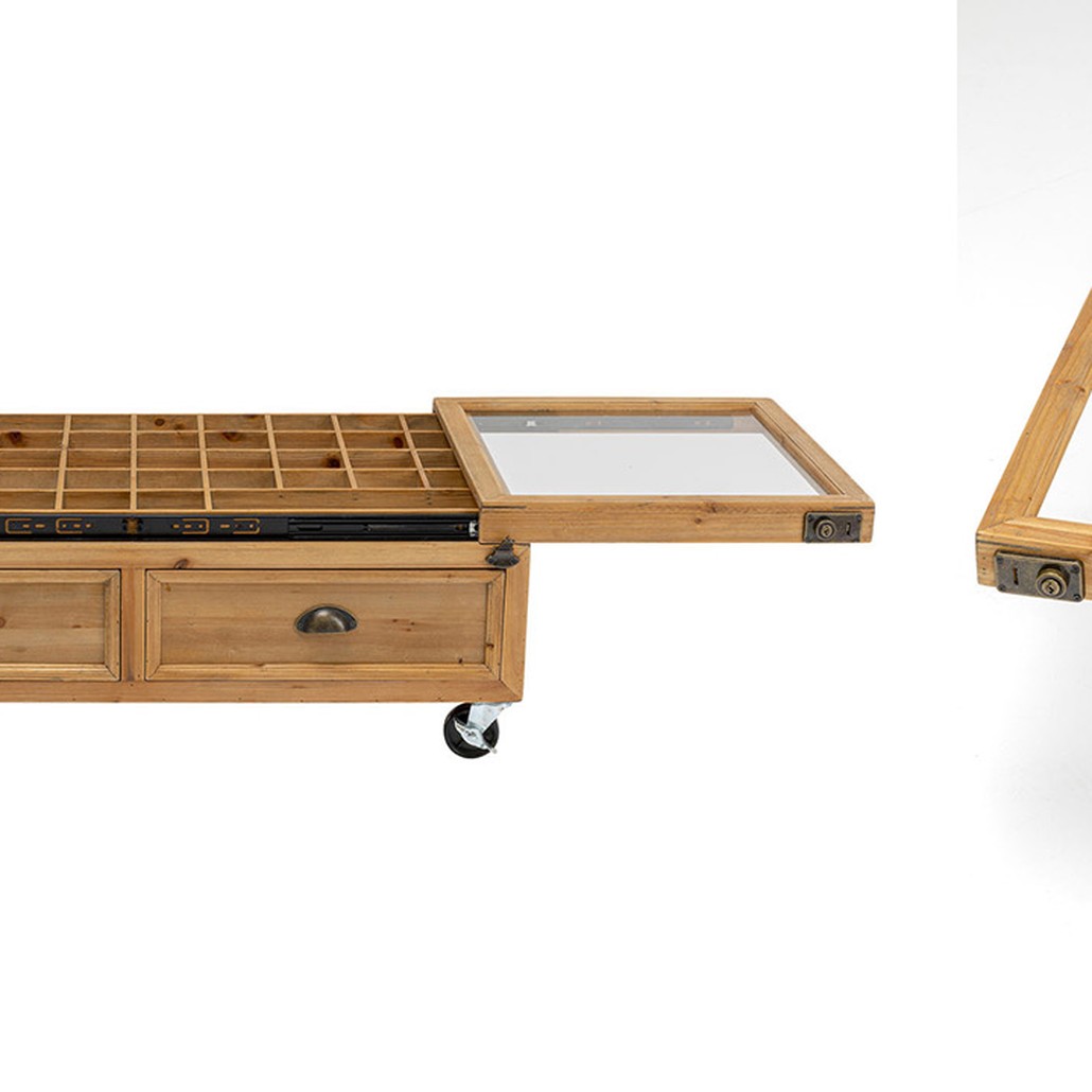 Кофейный стол Wooden Storage Space