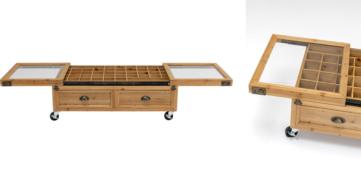 Кофейный стол Wooden Storage Space