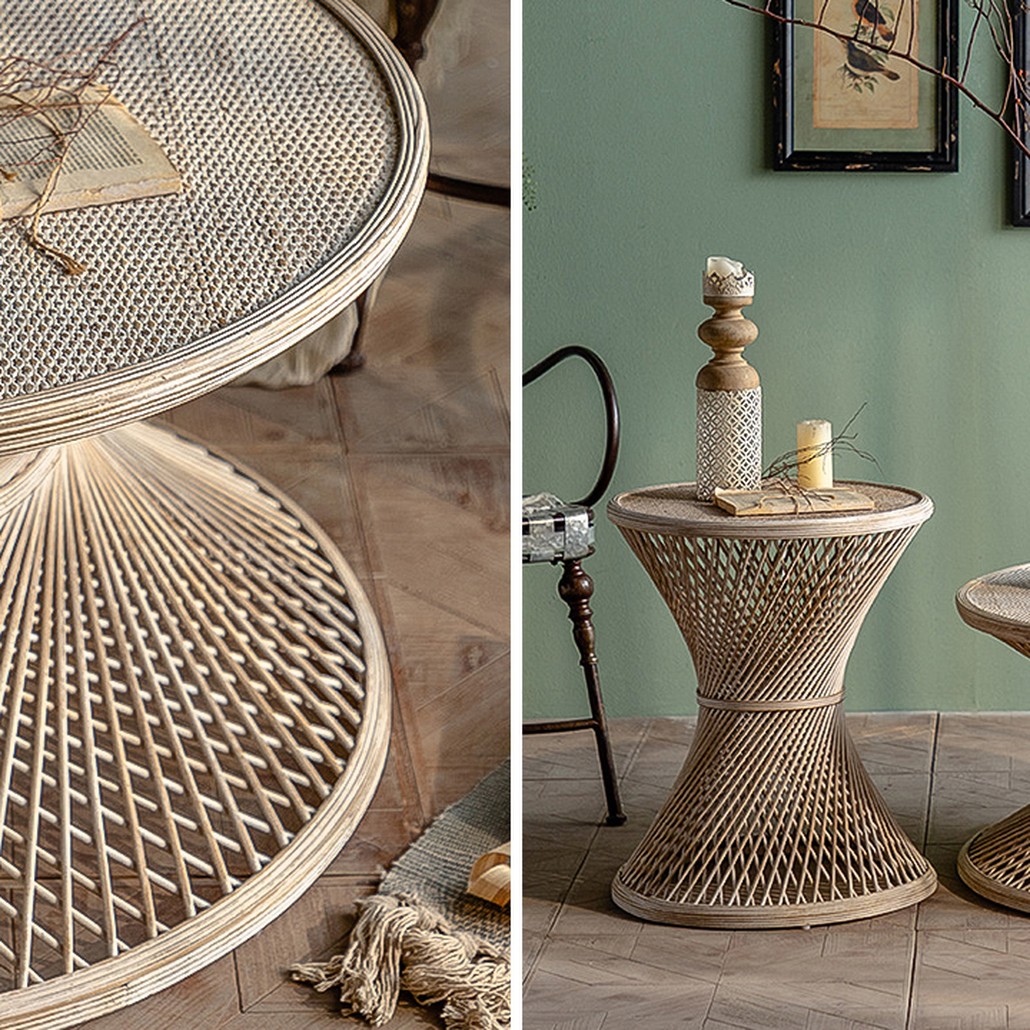Кофейный стол Zaire Wicker Coffee Table Light