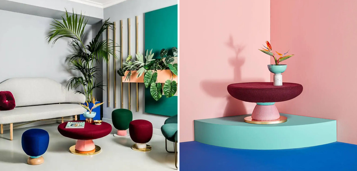 Кофейный стол дизайнерский Toadstool Collection, Colorful Coffee Table Masquespacio