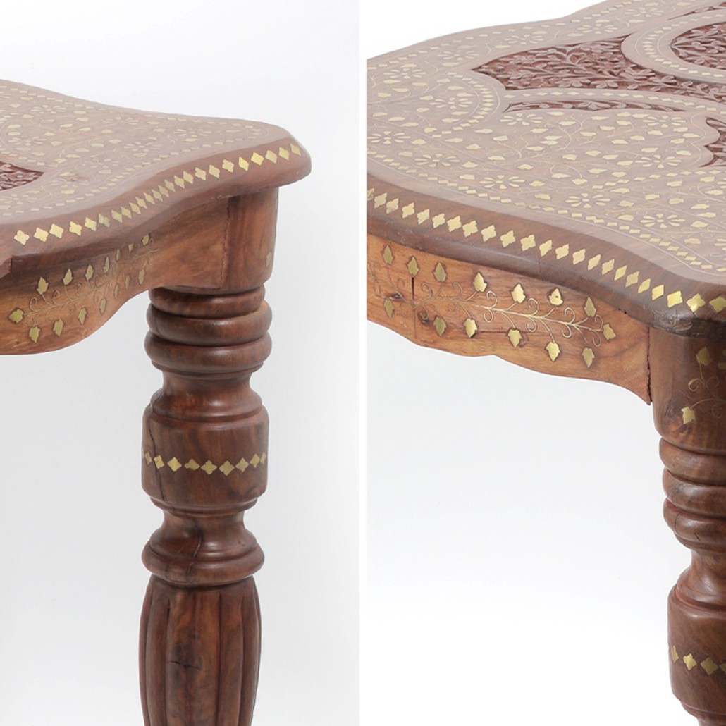 Кофейный стол из дерева с инкрустацией Wooden Bone Inlay Coffee Table