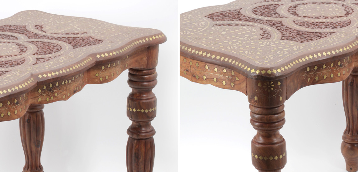 Кофейный стол из дерева с инкрустацией Wooden Bone Inlay Coffee Table