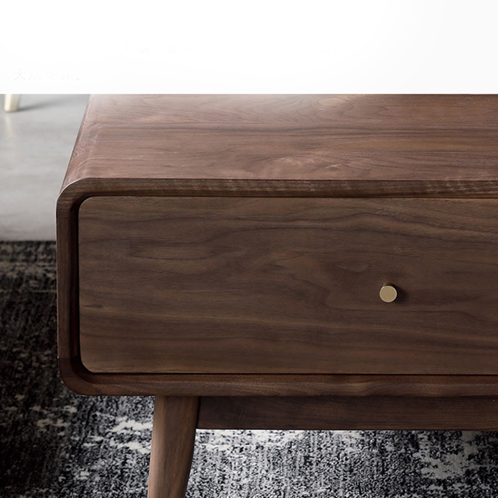 Кофейный стол из дерева с ящиком и нишей для хранения Coffee Walnut Table