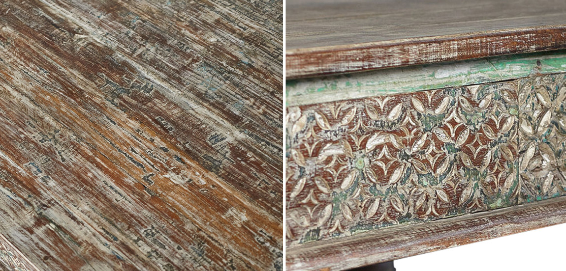 Кофейный стол из массива манго Devina Grey Mango Coffee Table