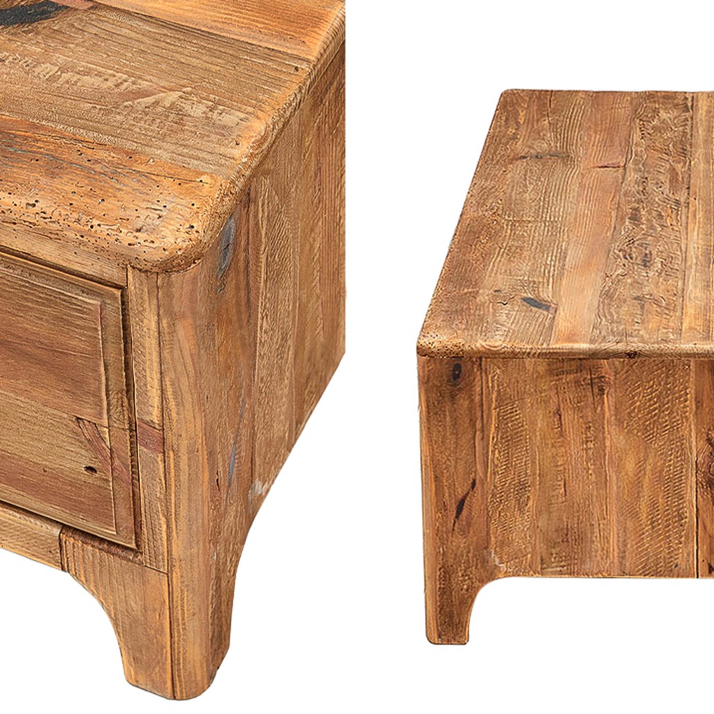 Кофейный стол из массива сосны с 4-мя ящиками Tegan Coffee Table