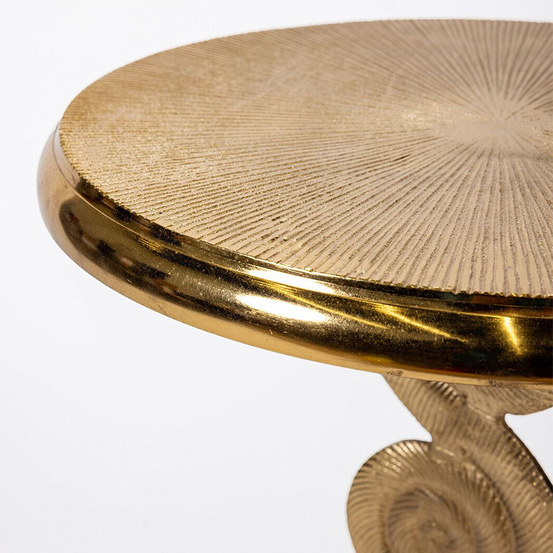 Кофейный стол из металла с круглой столешницей Table Gold Metal