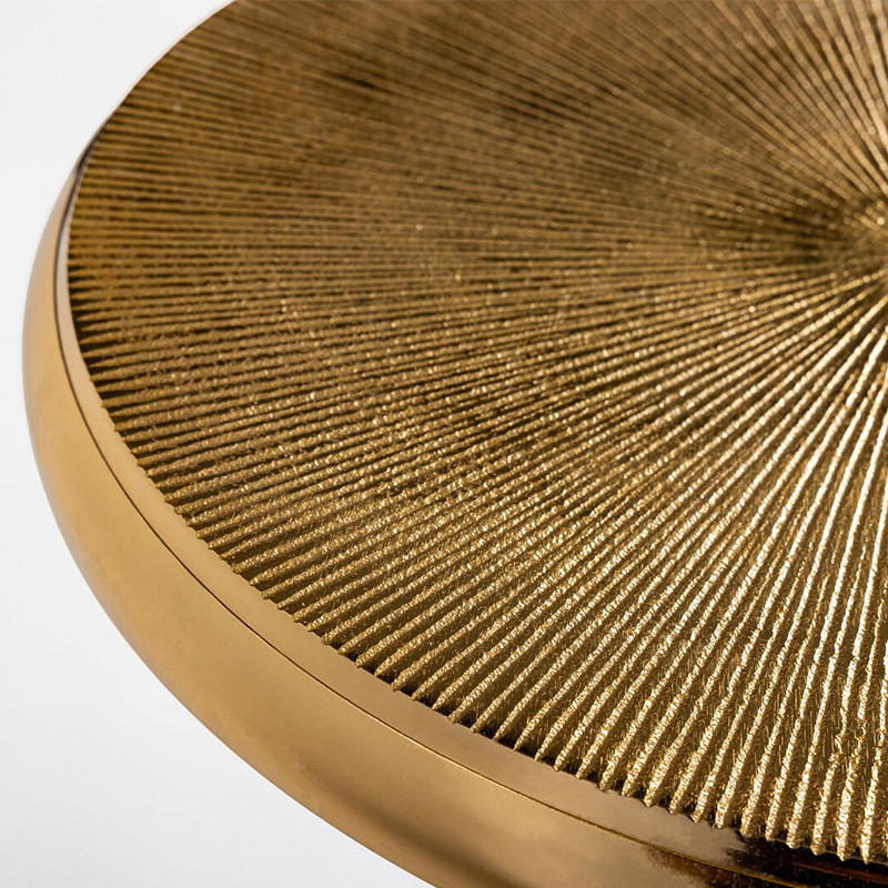 Кофейный стол из металла с круглой столешницей Table Gold Metal