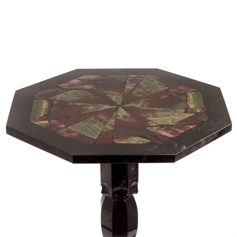 Кофейный стол из натуральных камней Змеевик и Яшма Natural Stone Tables