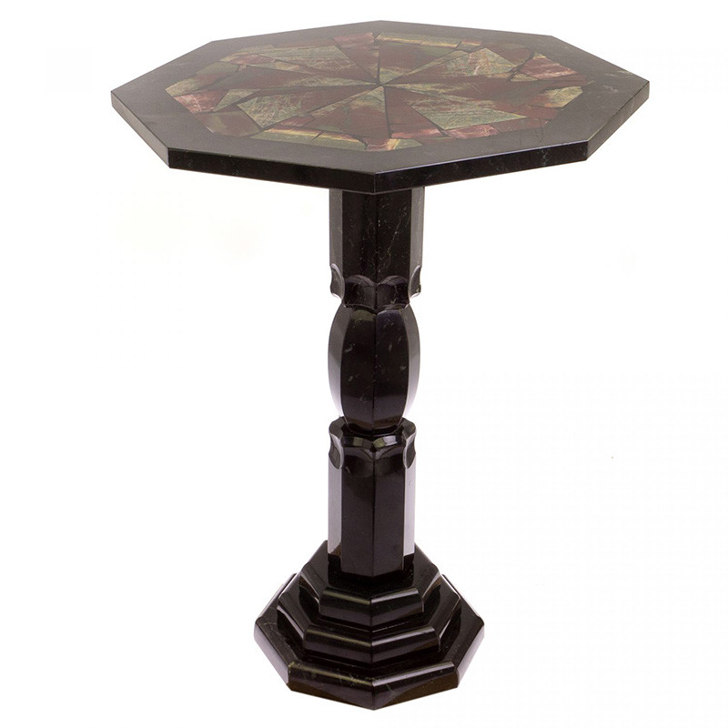 Кофейный стол из натуральных камней Змеевик и Яшма Natural Stone Tables