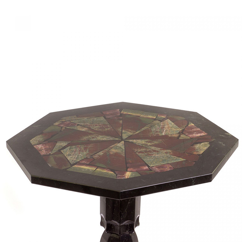 Кофейный стол из натуральных камней Змеевик и Яшма Natural Stone Tables