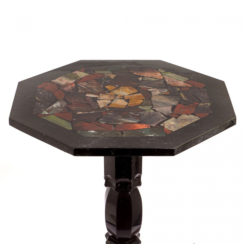 Кофейный стол из натуральных камней Змеевик и Яшма Natural Stone Tables