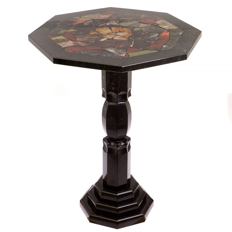 Кофейный стол из натуральных камней Змеевик и Яшма Natural Stone Tables