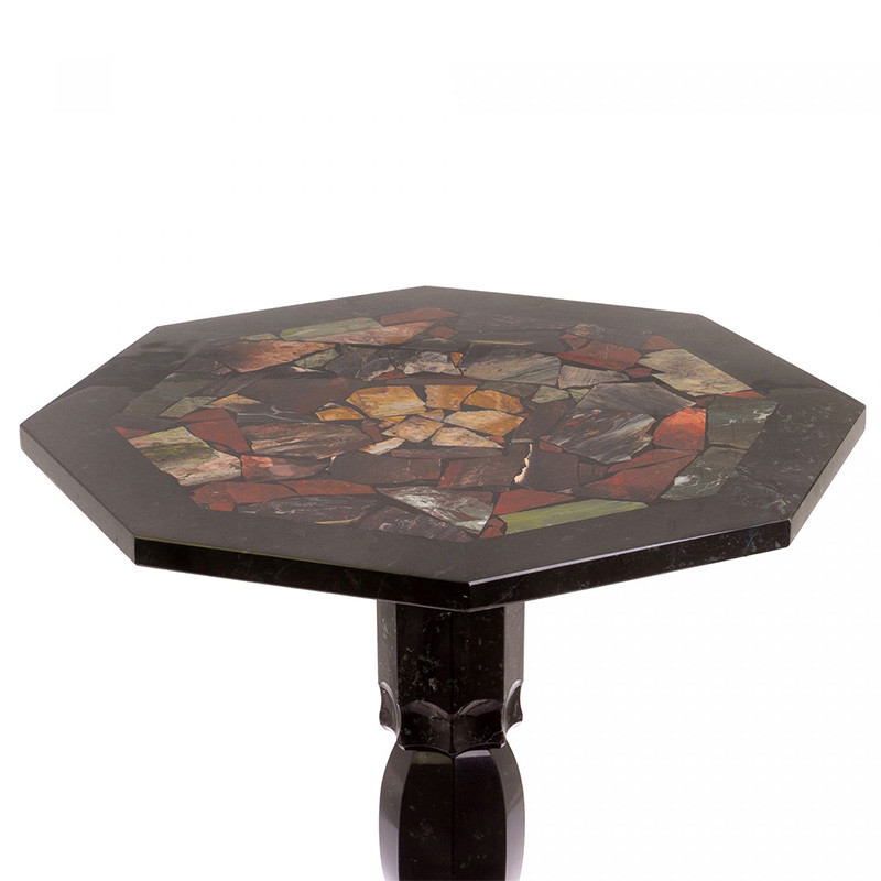 Кофейный стол из натуральных камней Змеевик и Яшма Natural Stone Tables