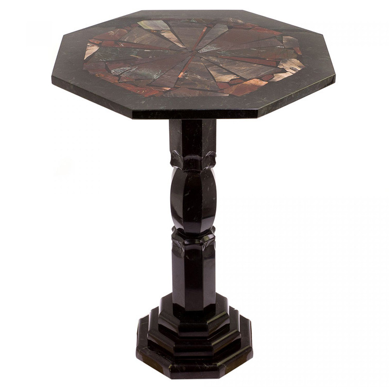 Кофейный стол из натуральных камней Змеевик и Яшма Natural Stone Tables