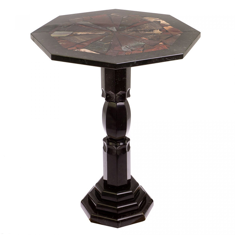 Кофейный стол из натуральных камней Змеевик и Яшма Natural Stone Tables