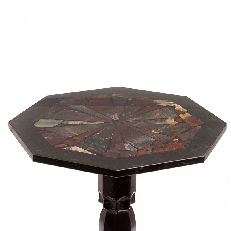 Кофейный стол из натуральных камней Змеевик и Яшма Natural Stone Tables