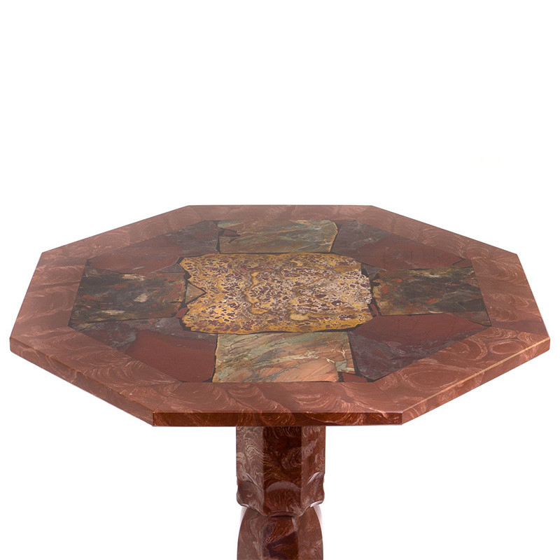 Кофейный стол из натуральных камней Лемезит и Яшма Natural Stone Tables