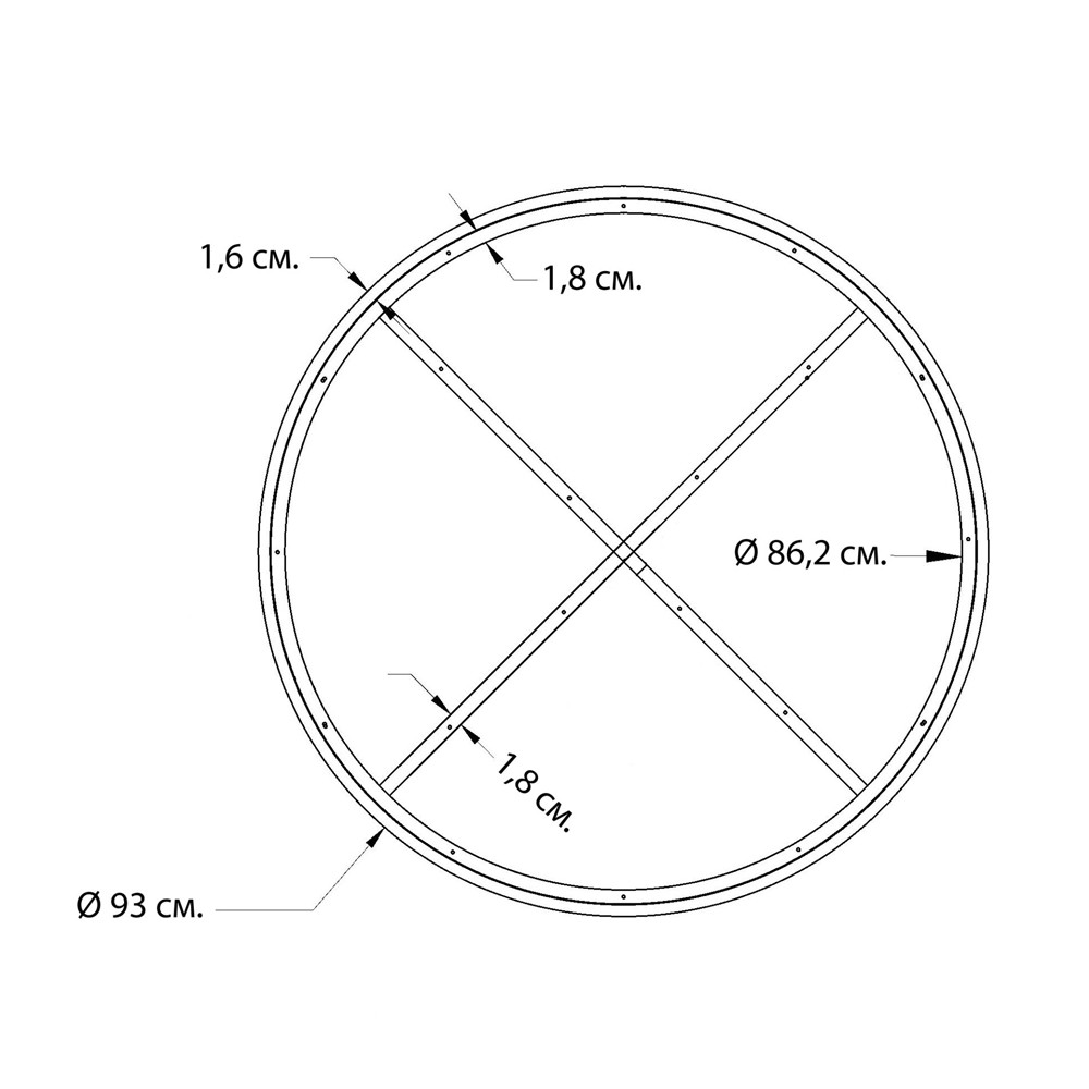 Кофейный стол круглый с полкой на 3-х ножках Round Textured Coffee Table