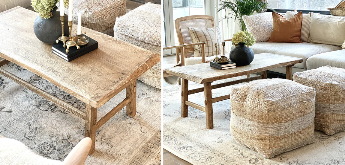 Кофейный стол с живым краем Reena Coffee Table